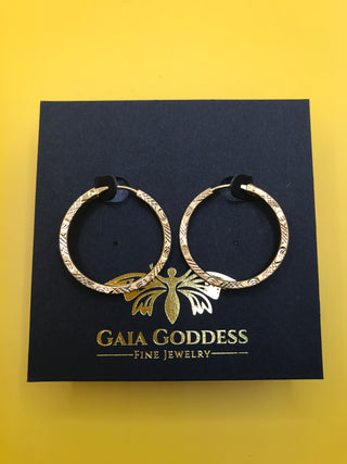 Just One 22k Gold Hoop Earrings