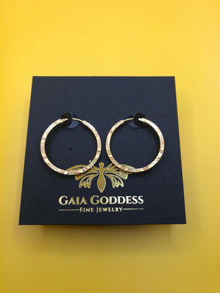 Just One 22k Gold Hoop Earrings
